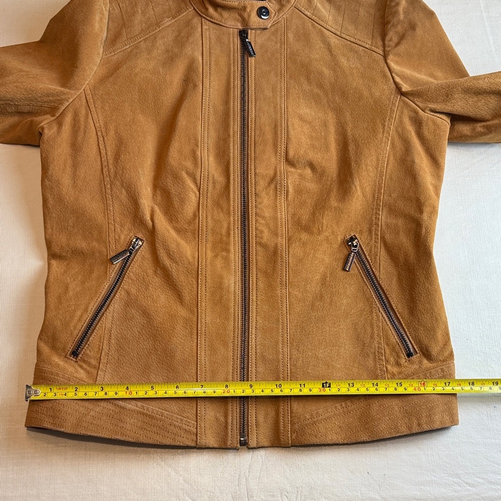 Bernardo Tan Suede Leather Jacket - Picture 16 of 16